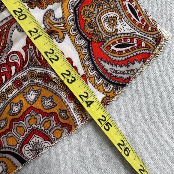 Vintage Paisley Earth tones long neck scarf - Picture 5 of 6